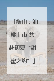 衡山：油桃上市 共赴初夏“甜蜜之约”