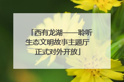 西有龙湖——聆听生态文明故事主题厅正式对外开放
