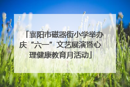 襄阳市磁器街小学举办庆“六一”文艺展演暨心理健康教育月活动