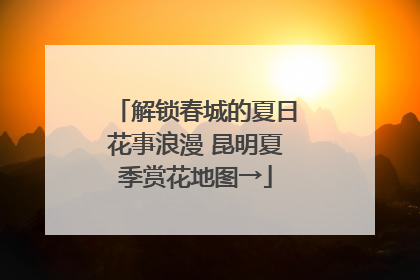 解锁春城的夏日花事浪漫 昆明夏季赏花地图→