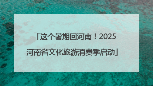 这个暑期回河南！2025河南省文化旅游消费季启动