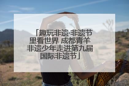 趣玩非遗·非遗节里看世界 成都青羊非遗少年走进第九届国际非遗节