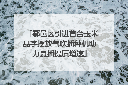 鄠邑区引进首台玉米品字摆放气吹播种机助力夏播提质增速