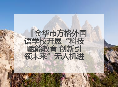 金华市方格外国语学校开展“科技赋能教育 创新引领未来”无人机进校园主题活动