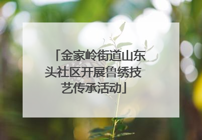 金家岭街道山东头社区开展鲁绣技艺传承活动