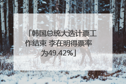韩国总统大选计票工作结束 李在明得票率为49.42%