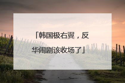 韩国极右翼，反华闹剧该收场了