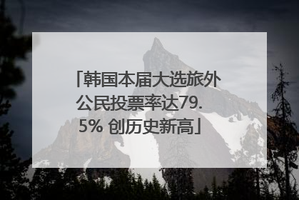 韩国本届大选旅外公民投票率达79.5% 创历史新高