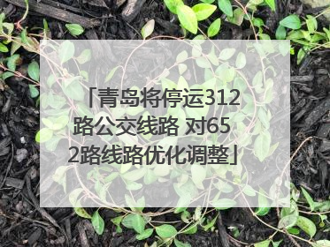 青岛将停运312路公交线路 对652路线路优化调整