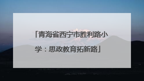 青海省西宁市胜利路小学：思政教育拓新路