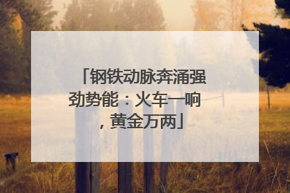 钢铁动脉奔涌强劲势能：火车一响，黄金万两
