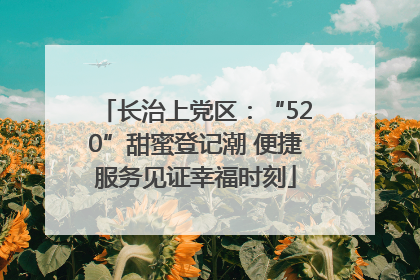 长治上党区：“520”甜蜜登记潮 便捷服务见证幸福时刻