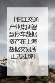 镇江交通产业集团智慧停车数据资产在上海数据交易所正式挂牌