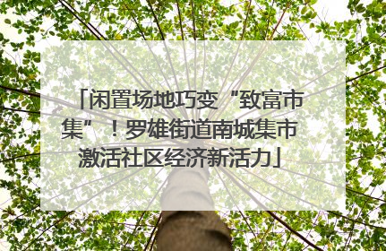 闲置场地巧变“致富市集”！罗雄街道南城集市激活社区经济新活力