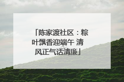 陈家渡社区：粽叶飘香迎端午 清风正气话清廉