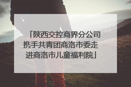 陕西交控商界分公司携手共青团商洛市委走进商洛市儿童福利院