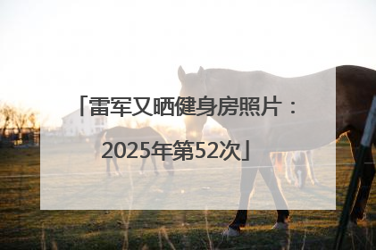雷军又晒健身房照片：2025年第52次