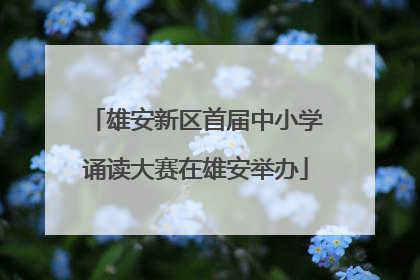 雄安新区首届中小学诵读大赛在雄安举办