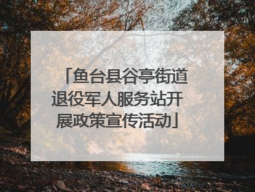 鱼台县谷亭街道退役军人服务站开展政策宣传活动