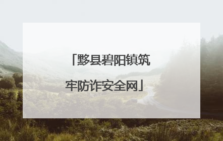 黟县碧阳镇筑牢防诈安全网