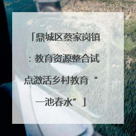 鼎城区蔡家岗镇：教育资源整合试点激活乡村教育“一池春水”