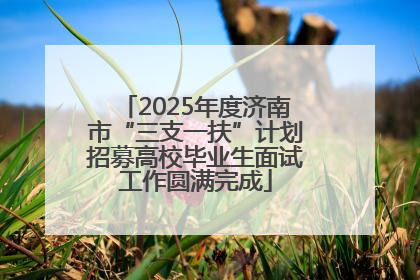 2025年度济南市“三支一扶”计划招募高校毕业生面试工作圆满完成