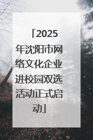 2025年沈阳市网络文化企业进校园双选活动正式启动