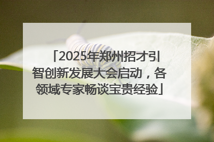 2025年郑州招才引智创新发展大会启动，各领域专家畅谈宝贵经验