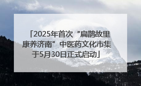 2025年首次“扁鹊故里 康养济南”中医药文化市集于5月30日正式启动
