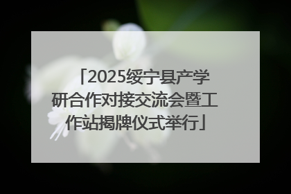 2025绥宁县产学研合作对接交流会暨工作站揭牌仪式举行