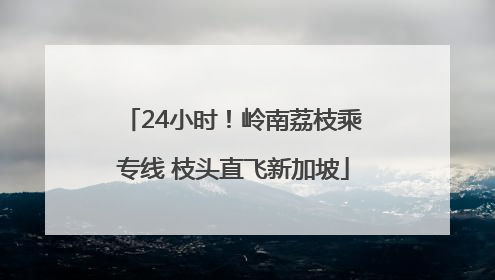 24小时！岭南荔枝乘专线 枝头直飞新加坡
