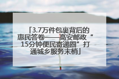 3.7万件包裹背后的惠民答卷——高安邮政“15分钟便民寄递圈”打通城乡服务末梢
