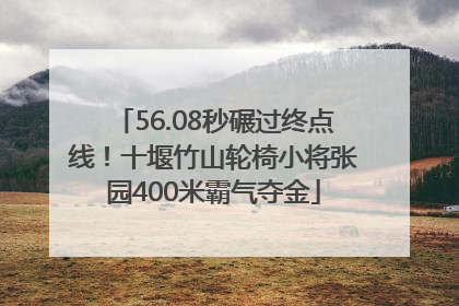 56.08秒碾过终点线！十堰竹山轮椅小将张园400米霸气夺金