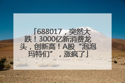 688017，突然大跌！3000亿新消费龙头，创新高！A股“泡泡玛特们”，涨疯了