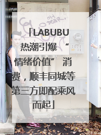 LABUBU 热潮引爆 “情绪价值” 消费，顺丰同城等第三方即配乘风而起